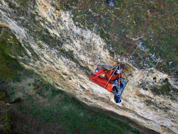 Vue aérienne d'un portaledge