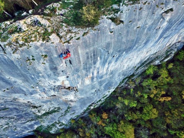 Portaledges à Freyr lors de notre stage grandes voies