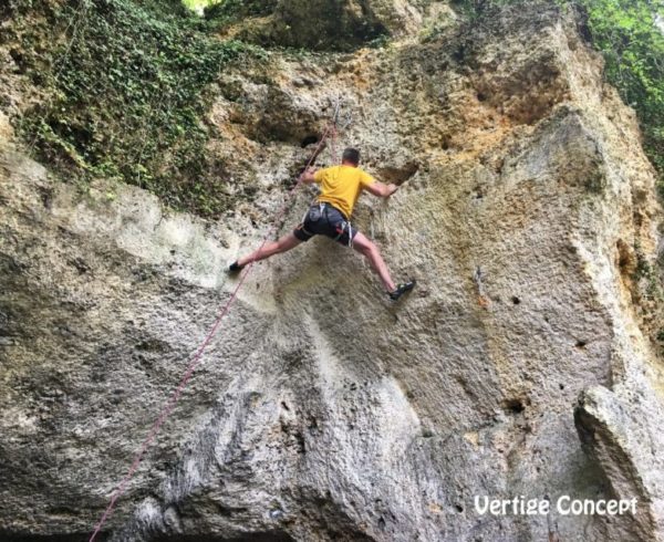 Stage escalade en falaise près d'Epernay