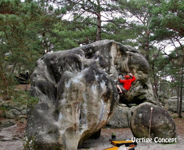 Stage escalade à Fontainebleau : progresser techniquement avec un moniteur