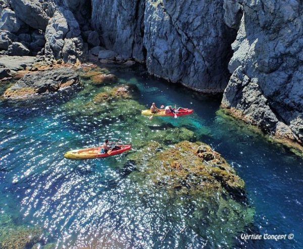 Kayak à Galéria près de Calvi en Corse du nord