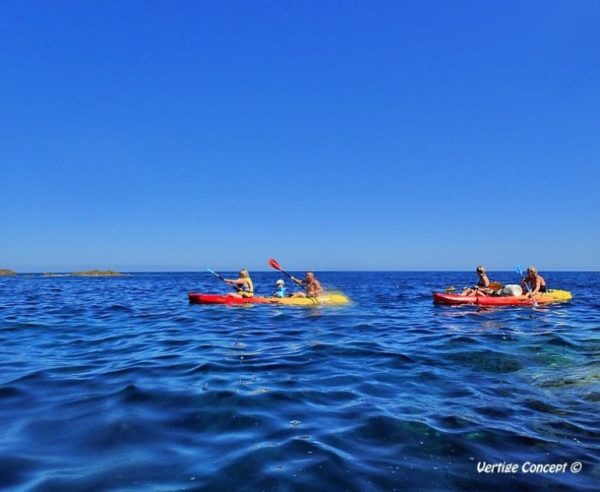 Kayak à Galéria près de Calvi en Corse du nord