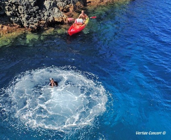 Kayak à Galéria près de Calvi en Corse du nord