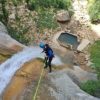 Descente en rappel de 60m dans le canyon des Écouges 1 près de Grenoble