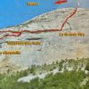 Topo de la via ferrata de Chironne située au col du Rousset dans le Vercors